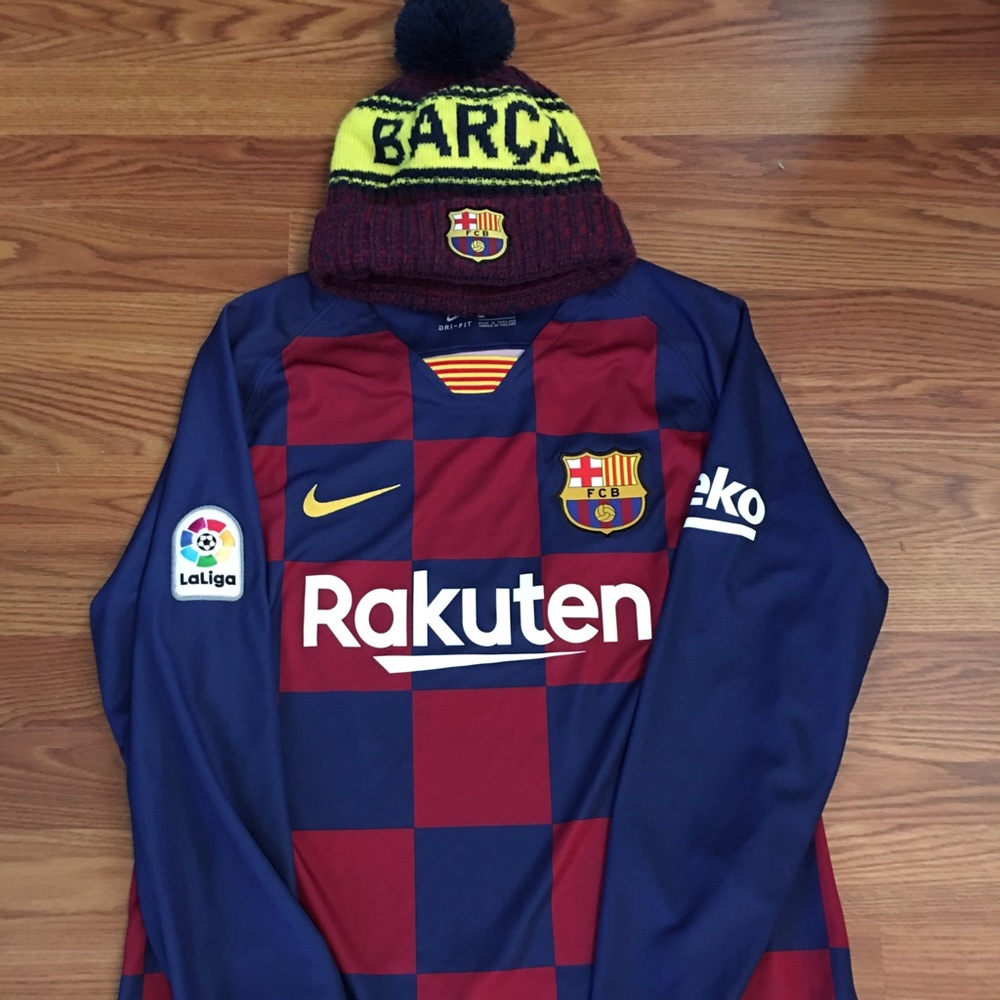 FCB Jersey and Beanie Bundle
